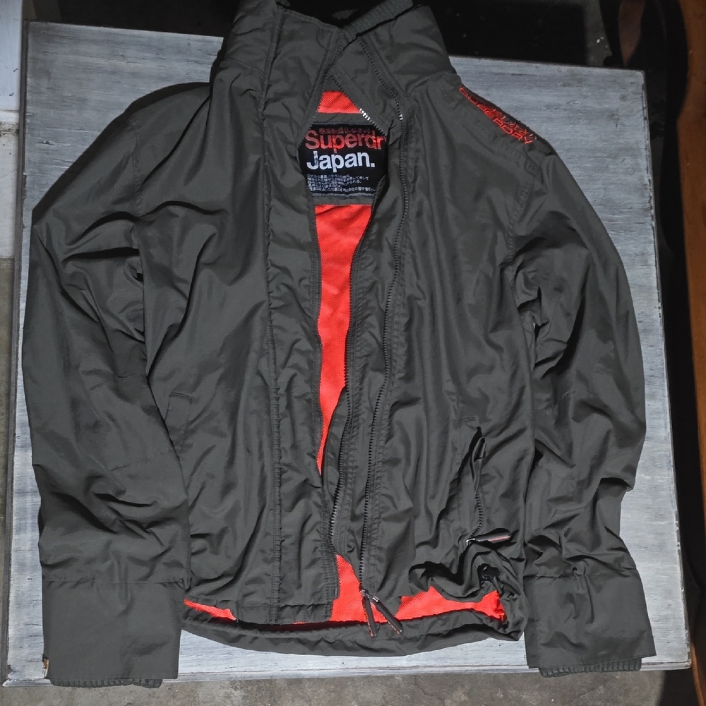 Superdry Men's Green and Orange Windbreaker
